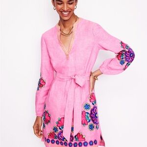 Boden Women’s Cleo Linen Tie Waist Dress